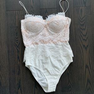 White Lace Bodysuit (NWOT)